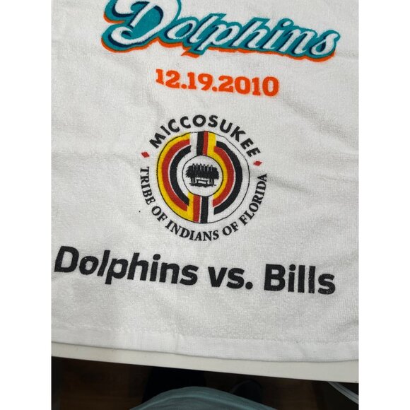Miami Dolphins Vs.‎ Buffalo Bills 12.19.2010 Commemorative Towel NFL Licensed - Picture 3 of 6